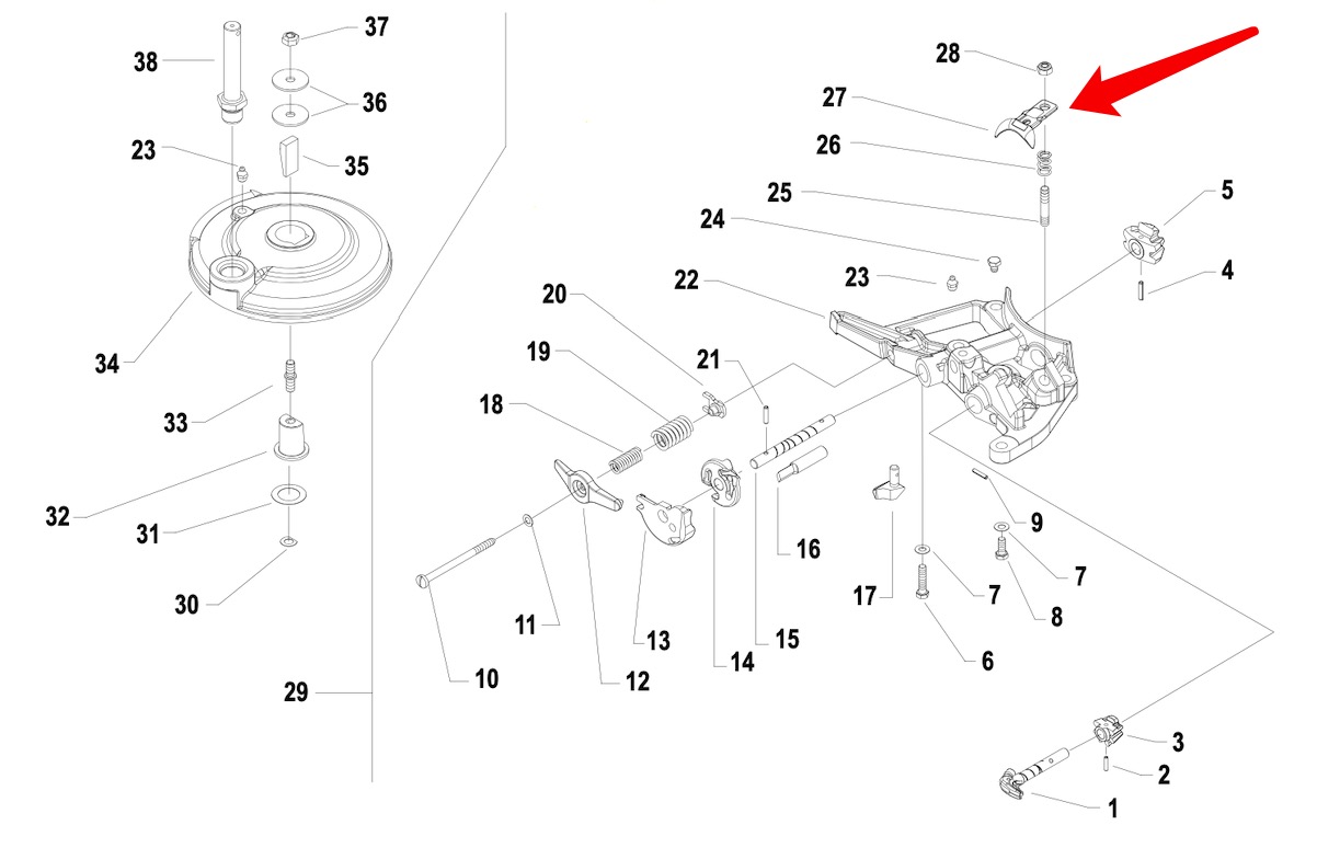51240260 BCS Hook Sliding Block Use For Mower & ReaperBinder rice